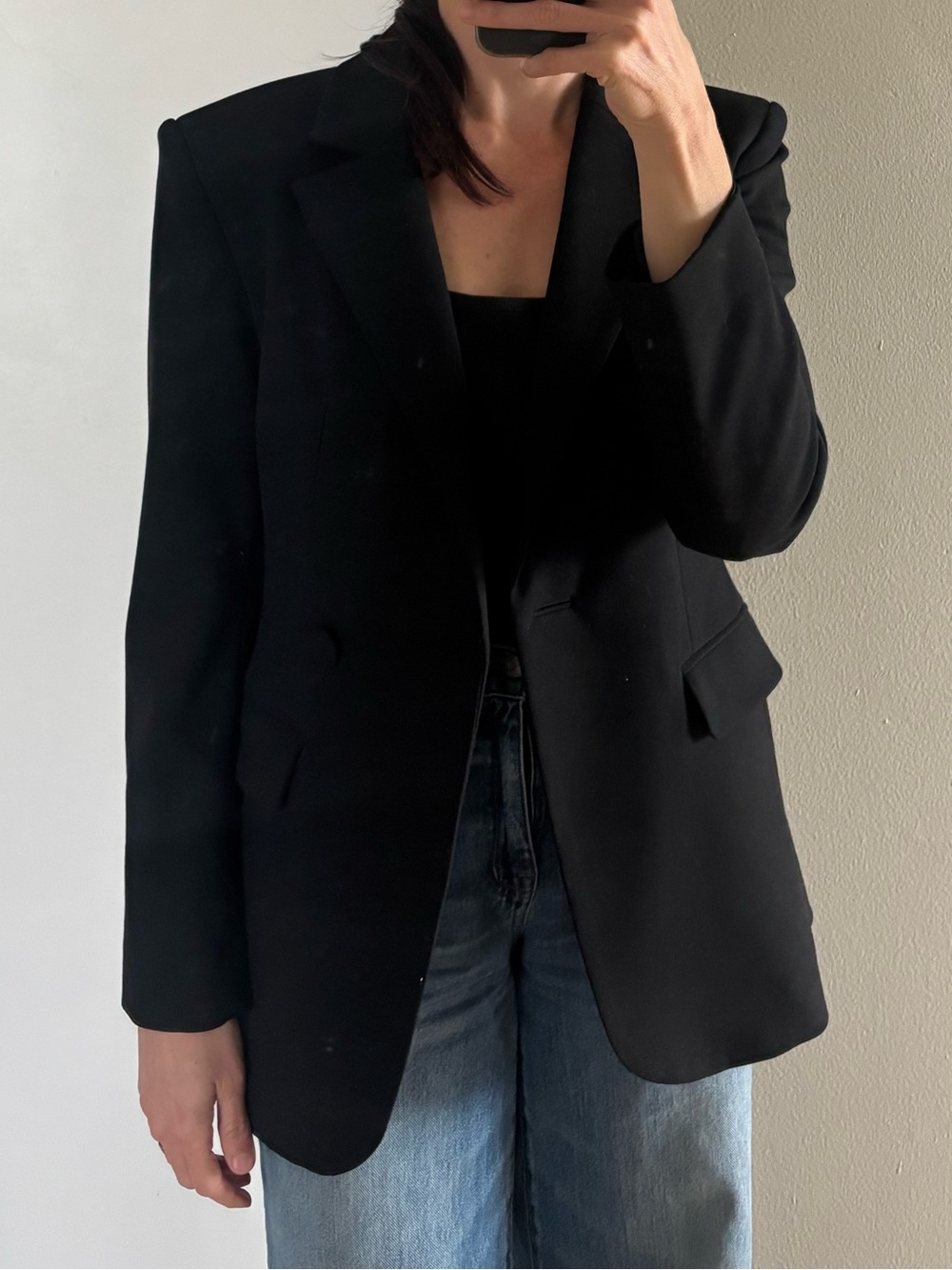 & Other Stories Black Tailored Blazer Jacket